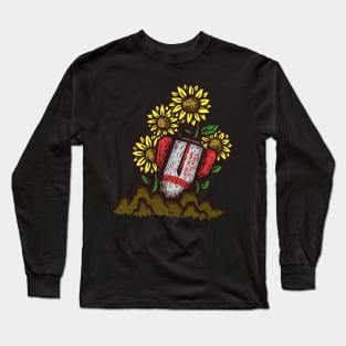 Sunflower and missile : Stop the war in the world Long Sleeve T-Shirt